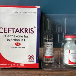 CEFTRIAXONE SODIUM FOR INJECTION 1g 10ml